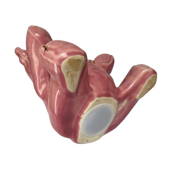 Vintage Pink Teddy Bear Bank with Gold Accents by Pearl China Co. Kitsch - Picture 9 of 9